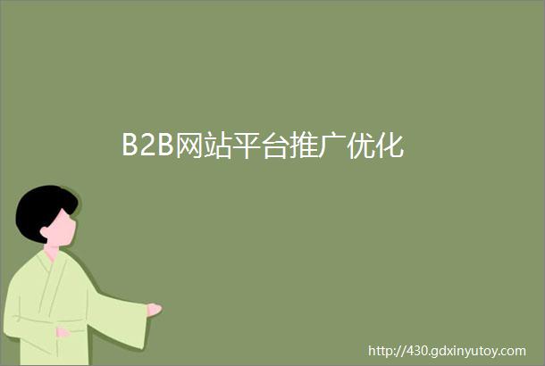 B2B网站平台推广优化